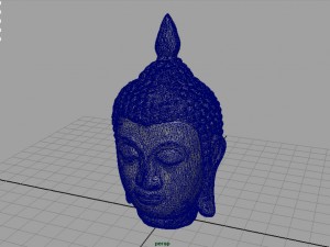 ancient buddha head Model 3D