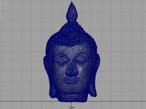 ancient buddha head Model 3D