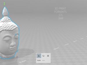 ancient buddha head Model 3D
