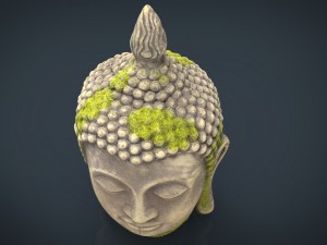 ancient buddha head Model 3D