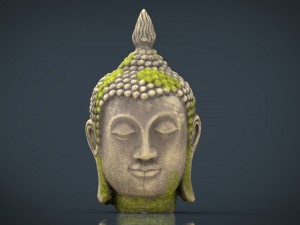 ancient buddha head Model 3D