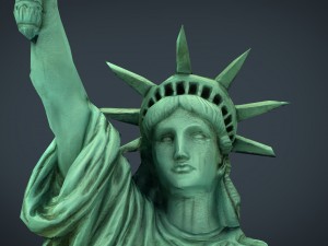 low poly statue of liberty 3D Model