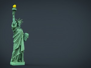 low poly statue of liberty Model 3D