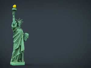 low poly statue of liberty 3D Model