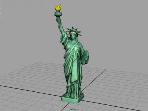 low poly statue of liberty 3D Model