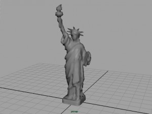 low poly statue of liberty Model 3D
