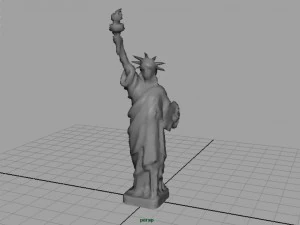 low poly statue of liberty 3D Model