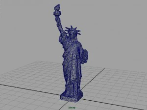 low poly statue of liberty 3D Model