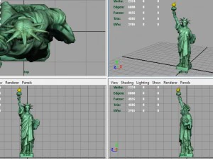 low poly statue of liberty 3D Model