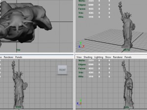 low poly statue of liberty Model 3D
