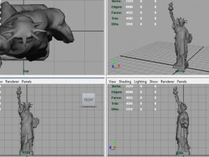 low poly statue of liberty 3D Model