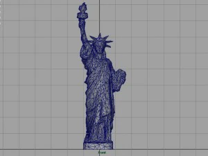 low poly statue of liberty 3D Model