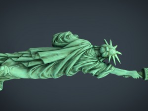 low poly statue of liberty Model 3D