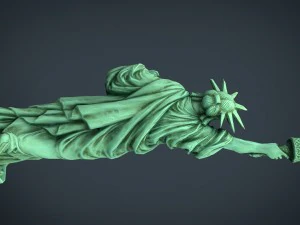 low poly statue of liberty 3D Model
