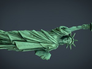 low poly statue of liberty Model 3D