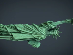 low poly statue of liberty 3D Model