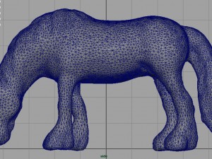 horse eating 3D-Modell