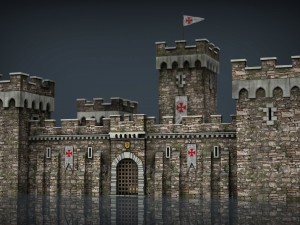 medieval fortress 3D मॉडल