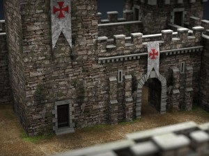 medieval fortress 3D मॉडल