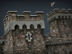 medieval fortress 3D मॉडल