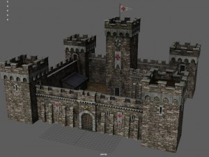 medieval fortress 3D मॉडल