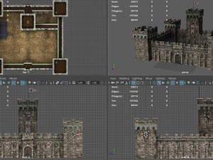 medieval fortress 3D मॉडल