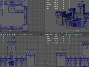 medieval fortress 3D मॉडल