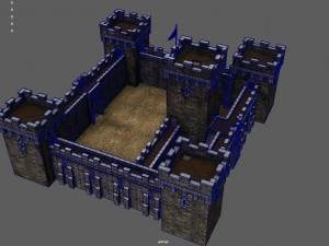 medieval fortress 3D मॉडल