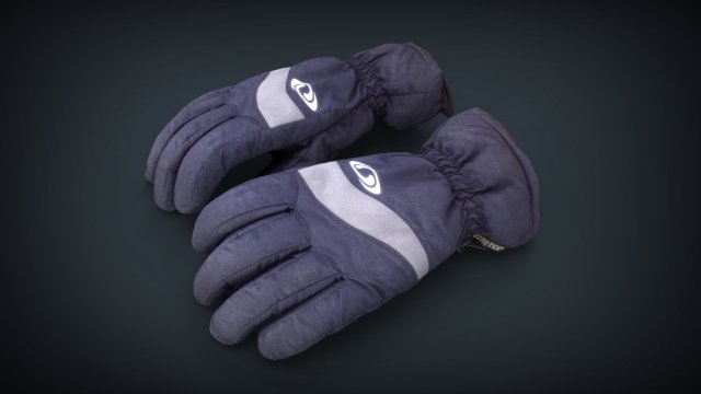 ski gloves for woman Modelo 3D .c4d .max .obj .3ds .fbx .stl .blend 