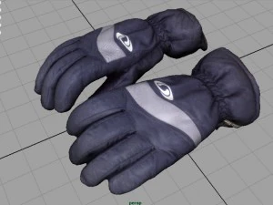 ski gloves for woman 3D Model
