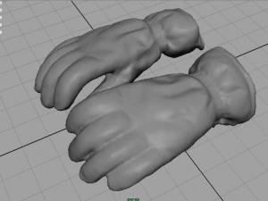 ski gloves for woman 3D Model