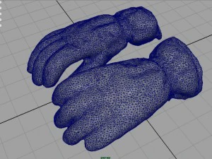 ski gloves for woman 3D Model