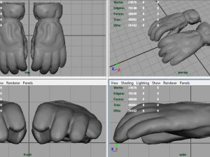 ski gloves for woman 3D Model
