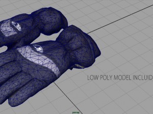 ski gloves for woman Modelo 3D