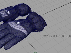 ski gloves for woman 3D Model