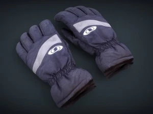 ski gloves for woman 3D Model