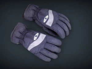 ski gloves for woman 3D Model