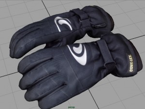 ski gloves 2 3D Model