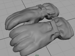 ski gloves 2 3D Model