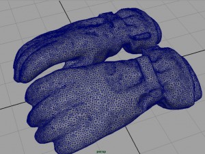 ski gloves 2 3D Model