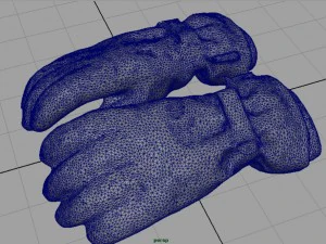 ski gloves 2 3D Model