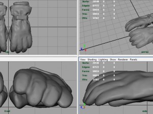 ski gloves 2 3D Model