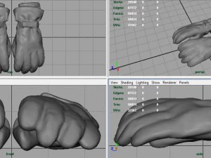 ski gloves 2 3D Model