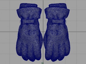 ski gloves 2 3D Model