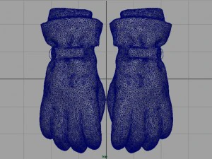 ski gloves 2 3D Model