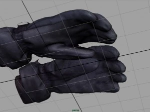 ski gloves 2 3D Model