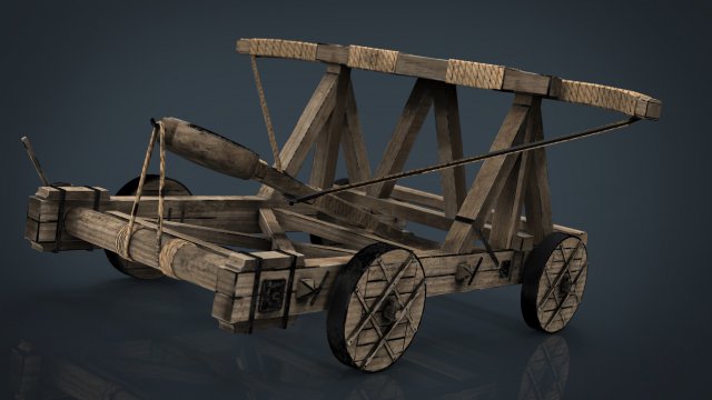 medieval catapult Modello 3D .c4d .max .obj .3ds .fbx .stl .blend 