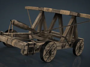 średniowieczna katapulta Model 3D