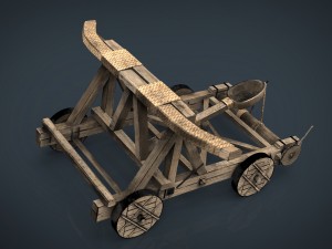 medieval catapult Modello 3D