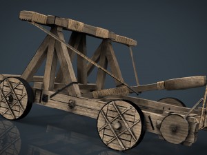 medieval catapult Modello 3D